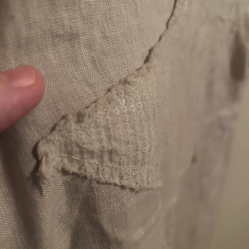 NWT Linen Sleeveless Midi Dress in Beige - Picture 6 of 10